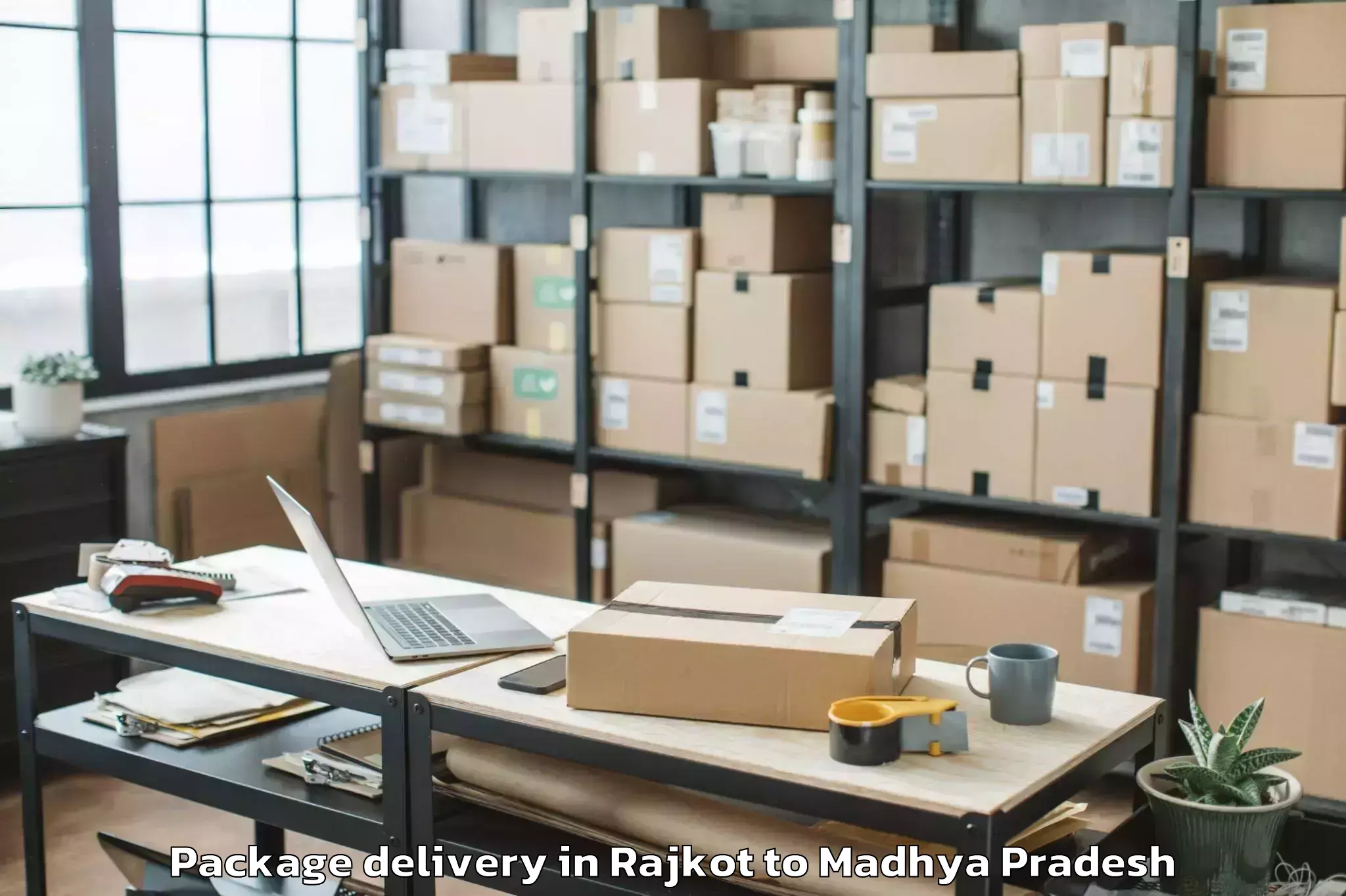 Easy Rajkot to Singrauli Package Delivery Booking